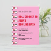 Invitation Moderne Simple N'Importe Quel Âge Pink Bowl fête d (Debout devant)