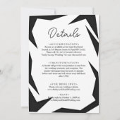 Invitation Moderne Simple Noir Et Blanc Couple Chic Mariage (Dos)