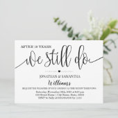 Invitation Moderne simple Nous faisons encore Noces de mariag (Debout devant)