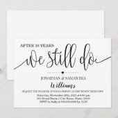 Invitation Moderne simple Nous faisons encore Noces de mariag (Devant / Derrière)