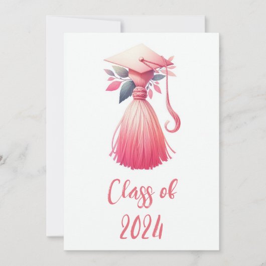 Invitation Moderne Simple Pastel Graduation (Devant)