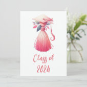 Invitation Moderne Simple Pastel Graduation (Debout devant)