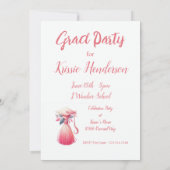 Invitation Moderne Simple Pastel Graduation (Dos)