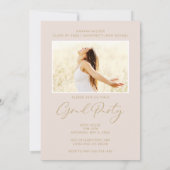 Invitation Moderne Simple Photo Blush Pink Graduation Party (Dos)