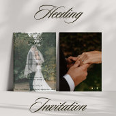 Invitation Moderne Simple | Photo de Mariage Editable
