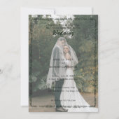 Invitation Moderne Simple | Photo de Mariage Editable (Devant)