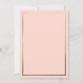 Invitation Moderne Simple Pink Gold Cross Border Christing (Dos)