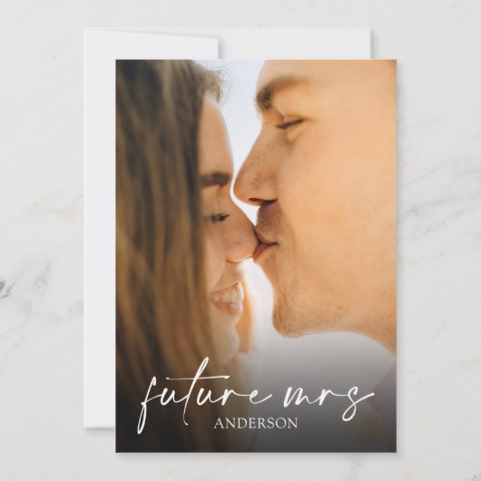 Invitation Moderne Simple Sage Green avec Fête des mariées ph (Dos)