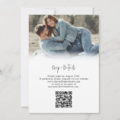 Invitation Moderne Simple Script Budget RSVP QR Code Mariage (Dos)
