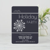 Invitation Moderne simple snowflic entreprise Fête de vacance (Debout devant)