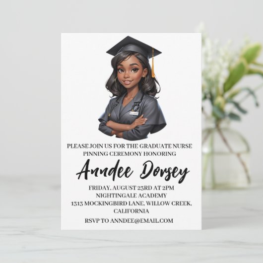 Invitation moderne simple soins infirmiers (Debout devant)