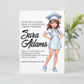 Invitation moderne simple soins infirmiers (Debout devant)