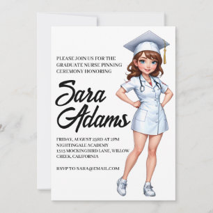 Invitation moderne simple soins infirmiers