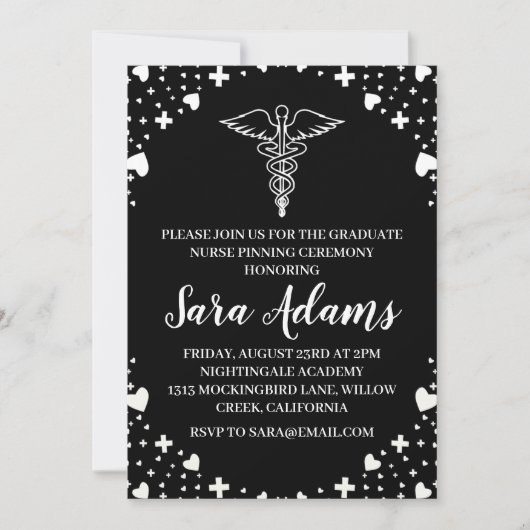 Invitation moderne simple soins infirmiers (Devant)