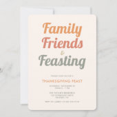 Invitation Moderne Simple Thanksgiving Feast Dinner Invitatio (Devant)