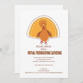 Invitation Moderne Simple Turquie Virtual Friendgiving (Devant / Derrière)