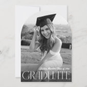 Invitation Moderne Simplicité Photo Graduation (Devant)