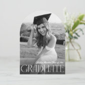 Invitation Moderne Simplicité Photo Graduation (Debout devant)