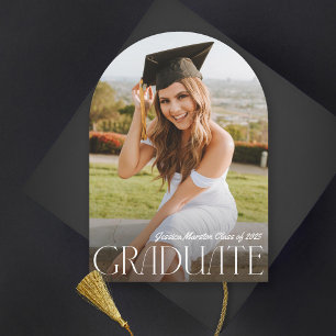 Invitation Moderne Simplicité Photo Graduation