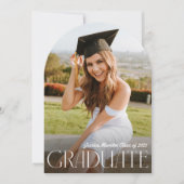 Invitation Moderne Simplicité Photo Graduation (Devant)
