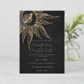 Invitation Moderne Soleil Lune Planète Universe Mandala (Debout devant)