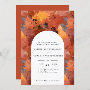 Invitation Moderne Sophistiqué Terracotta Boho Mariage Invit