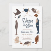 Invitation Moderne sous la mer 5e anniversaire (Devant)