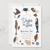 Invitation Moderne sous la mer 5e anniversaire (Devant)