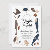 Invitation Moderne sous la mer 5e anniversaire (Devant)