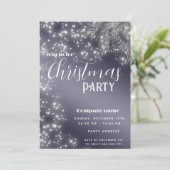 Invitation Moderne Sparkle pin branche entreprise Noël (Debout devant)