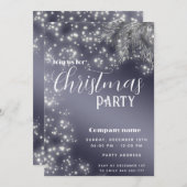 Invitation Moderne Sparkle pin branche entreprise Noël (Devant / Derrière)