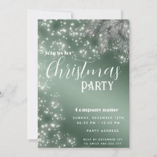 Invitation Moderne Sparkle pin branche entreprise Noël