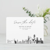 Invitation Moderne St. Augustine Florida Mariage Enregistrer  (Debout devant)