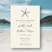 Invitation Moderne Starfish Plage Répétition de Mariage Brunc