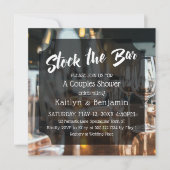 Invitation Moderne, Stock audacieuse du Bar Couples Douche (Devant)
