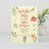 Invitation Moderne Stylish obtention de la graduation des fle (Debout devant)