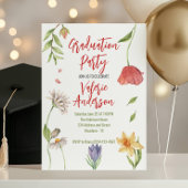 Invitation Moderne Stylish obtention de la graduation des fle