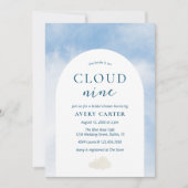 Invitation Moderne Sur Cloud 9 Fête des mariées (Devant)