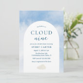 Invitation Moderne Sur Cloud 9 Fête des mariées (Debout devant)