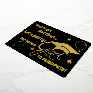 Invitation moderne sur mesure Grad Party Foil