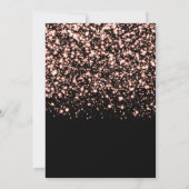 Invitation Moderne Sweet 16 Rose Gold Midnight Glam (Dos)