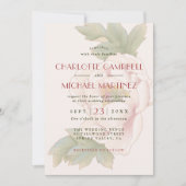 Invitation Moderne Sweet Blush Peony rose Mariage Floral Invi (Devant)