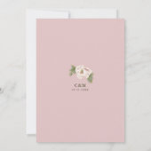Invitation Moderne Sweet Blush Peony rose Mariage Floral Invi (Dos)