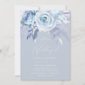Invitation Moderne tendance All Seasons Dusty Blue Mariage (Devant)