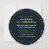 Invitation Moderne tendance Let's Disco Ball Anniversaire (Dos)