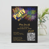 Invitation moderne tendance par QR code pour une s (Debout devant)