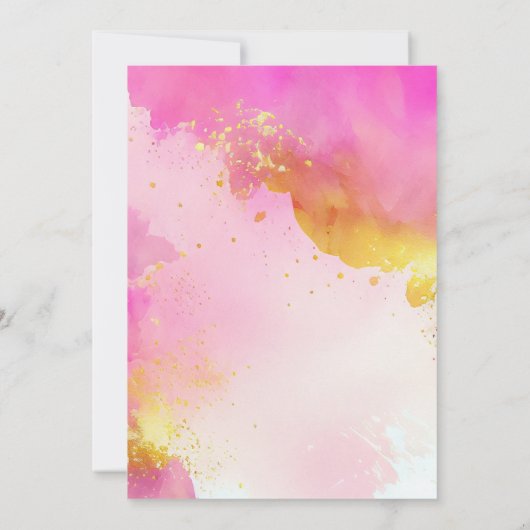 Invitation Moderne tendance rose or doux 16 Anniversaire (Dos)