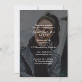 Invitation Moderne tendance Script simple Deux diplômes photo (Dos)