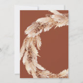 Invitation Moderne terre cuite élégante enregistrer la date p (Dos)