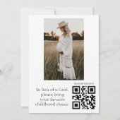 Invitation Moderne tout en un baby shower photo (Dos)